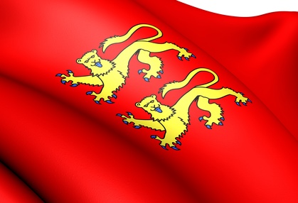 Flag of Normandy, France.